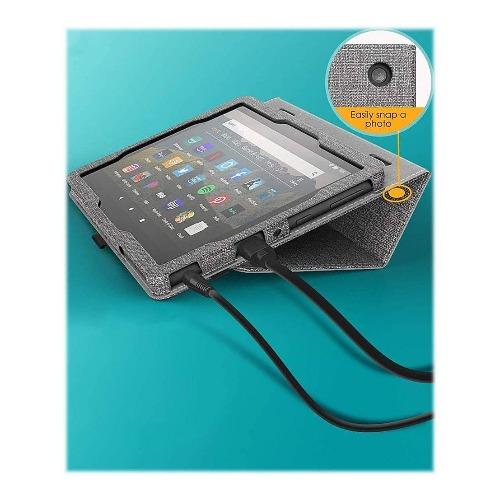 SaharaCase - Folio Series Case - for Amazon Fire HD 8 and Fire HD 8 Plus (10th Gen 2020) - Gray - Sahara Case LLC