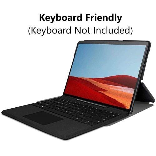 SaharaCase - Folio Series Case - Microsoft Surface Pro X - Blue - Sahara Case LLC