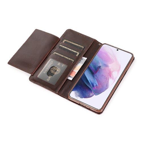 SaharaCase - Folio Wallet Series Case - for Samsung Galaxy S21+ Plus 5G - Brown - Sahara Case LLC