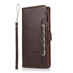Brown Vegan Faux Leather Galaxy S21 Plus Wallet Case - Folio Wallet Series Case