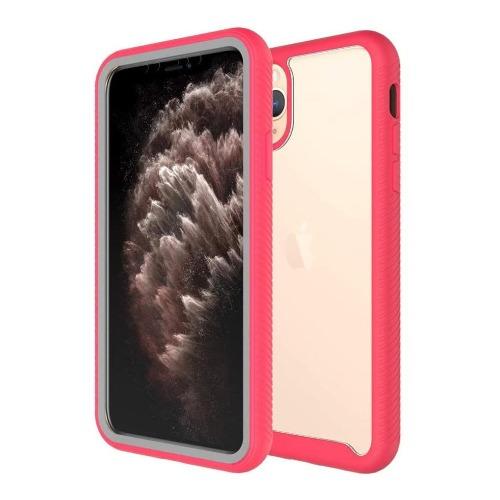 SaharaCase - Full Protection Series Case with Built-in Screen Protector - iPhone 11 Pro Max 6.5" - Rose Clear - Sahara Case LLC