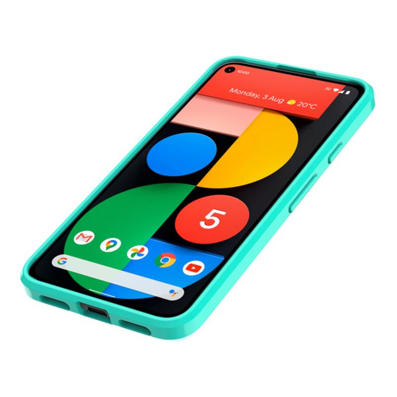 SaharaCase - Hard Shell Case - Google Pixel 5 - Clear Teal - Sahara Case LLC