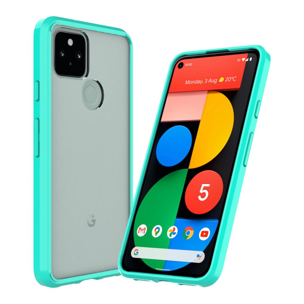 SaharaCase - Hard Shell Case - Google Pixel 5 - Clear Teal - Sahara Case LLC