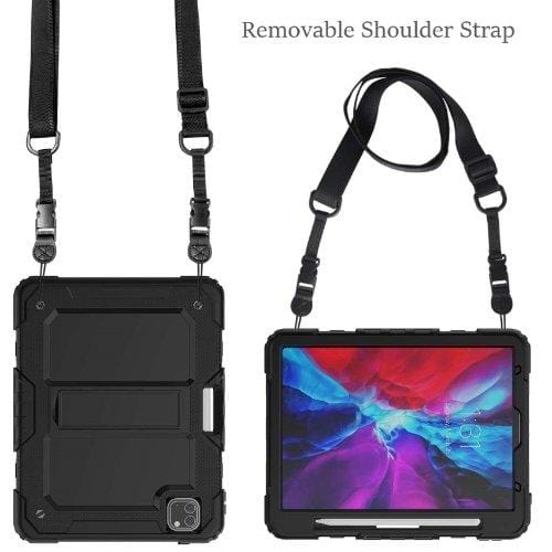 SaharaCase - Heavy Duty Series Case with Built-in Screen Protector - iPad Pro 12.9" (2020) - Scorpion Black - Sahara Case LLC
