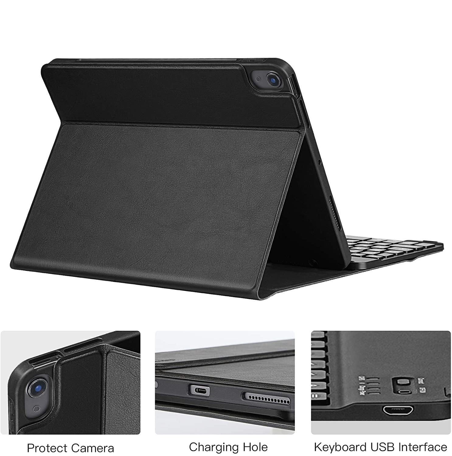 SaharaCase - Keyboard Folio Case - for iPad Air 10.9" (4th Gen 2020) - Black - Sahara Case LLC