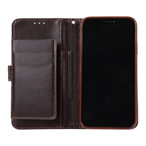 SaharaCase Leather Folio Case for iPhone 11 6.1" Brown - Sahara Case LLC