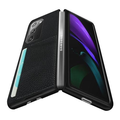 SaharaCase - Leather Series Case for Samsung Galaxy Z Fold2 5G - Black - Sahara Case LLC