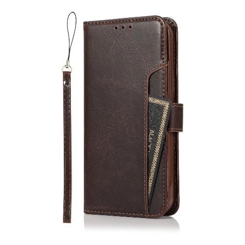 Brown Leather iPhone 12 & iPhone 12 Pro Wallet Case - Leather Wallet Series