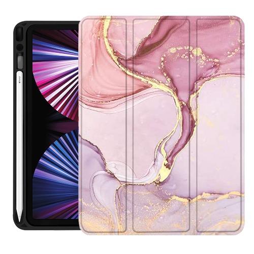 SaharaCase - Marble Folio Case for Apple iPad Pro 11" (3rd Gen 2021) - Pink - Sahara Case LLC
