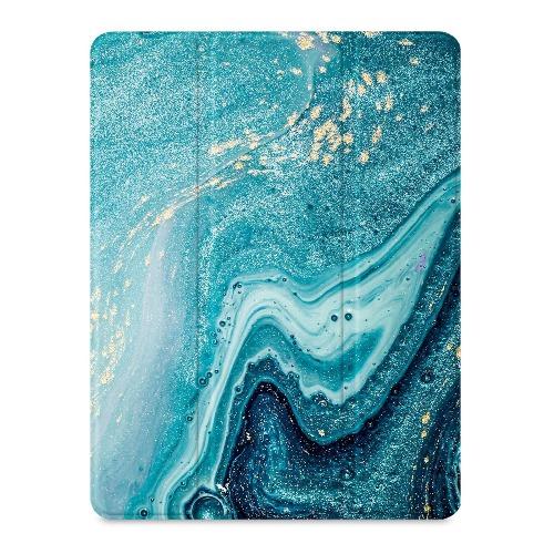SaharaCase - Marble Folio Case for Apple iPad Pro 12.9" (5th Gen 2021) - Green - Sahara Case LLC