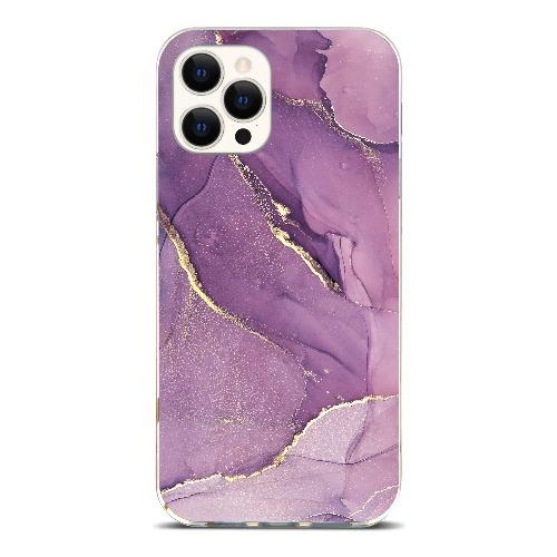 Purple Marble iPhone 12 Pro Max Case - Marble Series Case