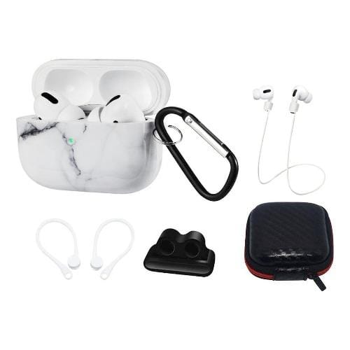 SaharaCase - Marble White Case Apple Airpods Pro - Sahara Case LLC