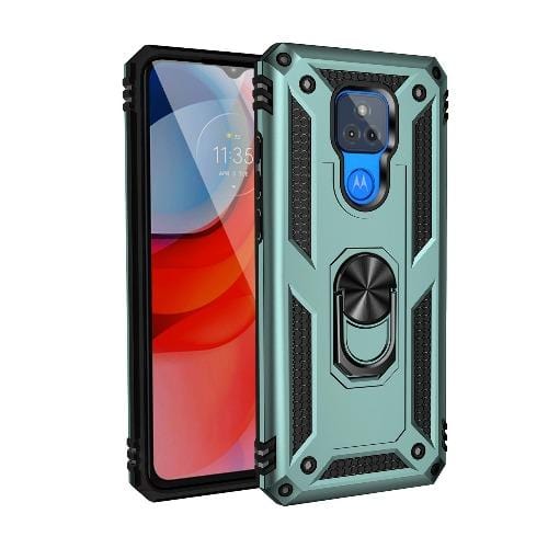 SaharaCase - Military Kickstand Case for Motorola Moto G Play (9th Gen) 2021 - Green - Sahara Case LLC