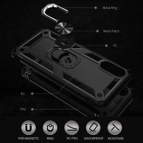 SaharaCase - Military Kickstand Case for Samsung Galaxy A02 (2021) - Black - Sahara Case LLC