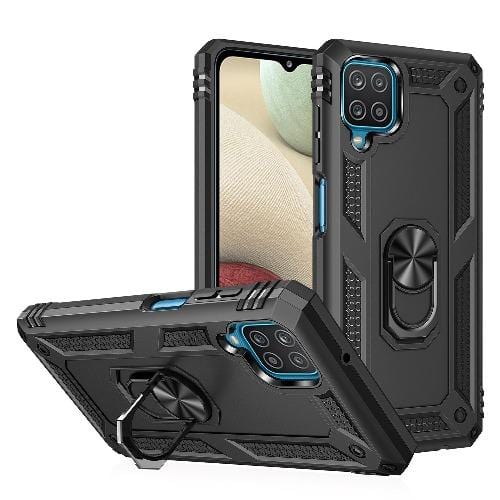 SaharaCase - Military Kickstand Case - for Samsung Galaxy A12 (2021) - Black - Sahara Case LLC