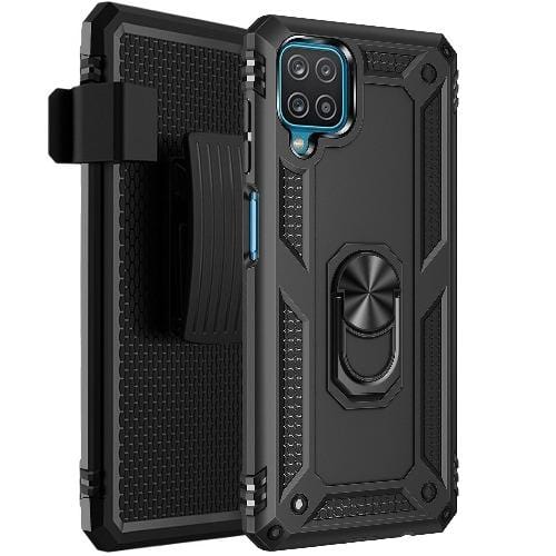 SaharaCase - Military Kickstand Case - for Samsung Galaxy A12 (2021) - Black - Sahara Case LLC