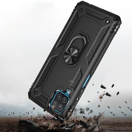 SaharaCase - Military Kickstand Case - for Samsung Galaxy A12 (2021) - Black - Sahara Case LLC