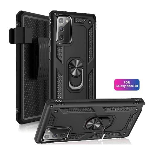 SaharaCase - Military Kickstand Series Case for Samsung Galaxy Note20 - Black - Sahara Case LLC