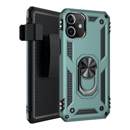 SaharaCase - Military Kickstand Series Case - iPhone 12 Mini 5.4" - Green - Sahara Case LLC