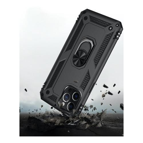 SaharaCase - Military Kickstand Series Case - iPhone 12 Pro Max 6.7" - Black - Sahara Case LLC