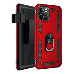 Red Heavy Duty iPhone 12 Pro Max Case - Military Kickstand Series