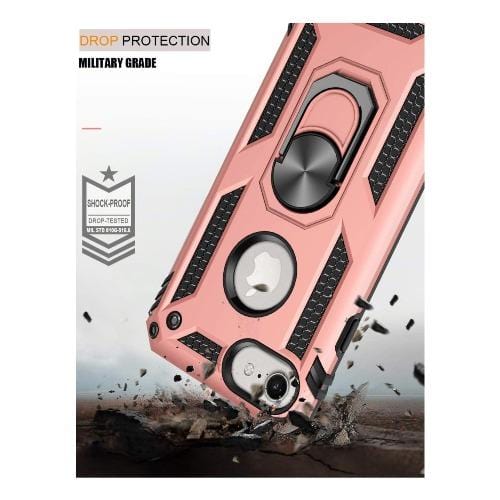SaharaCase - Military Kickstand Series Case - iPhone SE(Gen 2) 2020 - Rose Gold - Sahara Case LLC