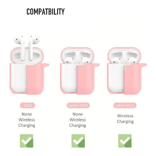 SaharaCase Protective Case Kit for Airpods 1 & 2 - Pink - Sahara Case LLC