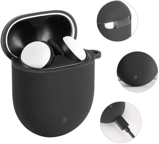 SaharaCase - Silicone Case for Google Pixel Buds - Black - Sahara Case LLC