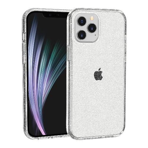 Clear with Silver Glitter Phone Case for iPhone 12, iPhone 12 Pro 