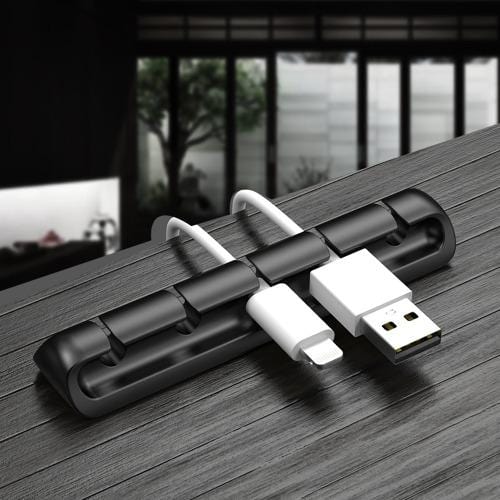 SaharaCase - USB Cable Holder Organizer (4-Pack) - Black - Sahara Case LLC