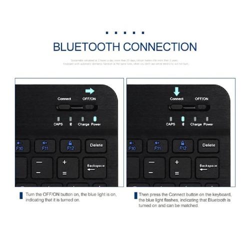 SaharaCase - Wireless Bluetooth Keyboard - for Most Tablets and Computers - Black - Sahara Case LLC