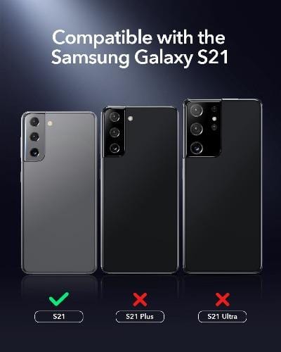 ZeroDamage - FlexiGlass Camera Lens Protector - for Samsung Galaxy S21 5G (2-Pack) - Black - Sahara Case LLC