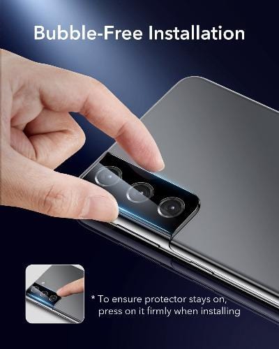 ZeroDamage - FlexiGlass Camera Lens Protector - for Samsung Galaxy S21 5G (2-Pack) - Black - Sahara Case LLC