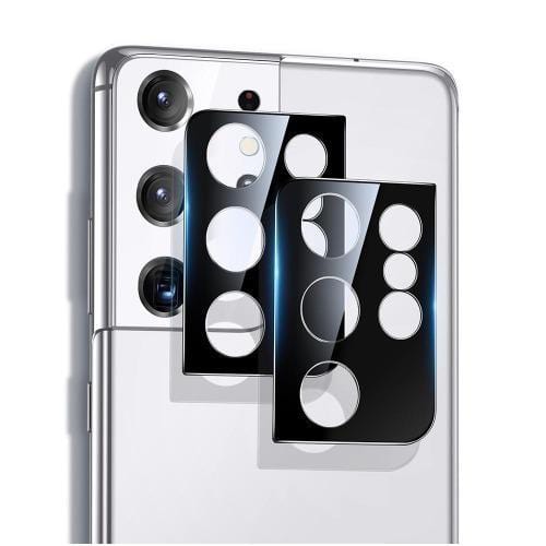 ZeroDamage - FlexiGlass Camera Lens Protector - for Samsung Galaxy S21 Ultra 5G (2-Pack) - Black - Sahara Case LLC