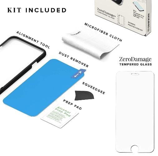 ZeroDamage Glass Screen Protector Kit - iPhone 8/7/6 Plus - Sahara Case LLC
