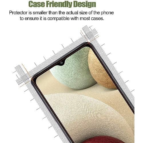 ZeroDamage Ultra Strong+ Tempered Glass Screen Protector for Samsung Galaxy A12 (2021) (2-Pack) - Clear - Sahara Case LLC